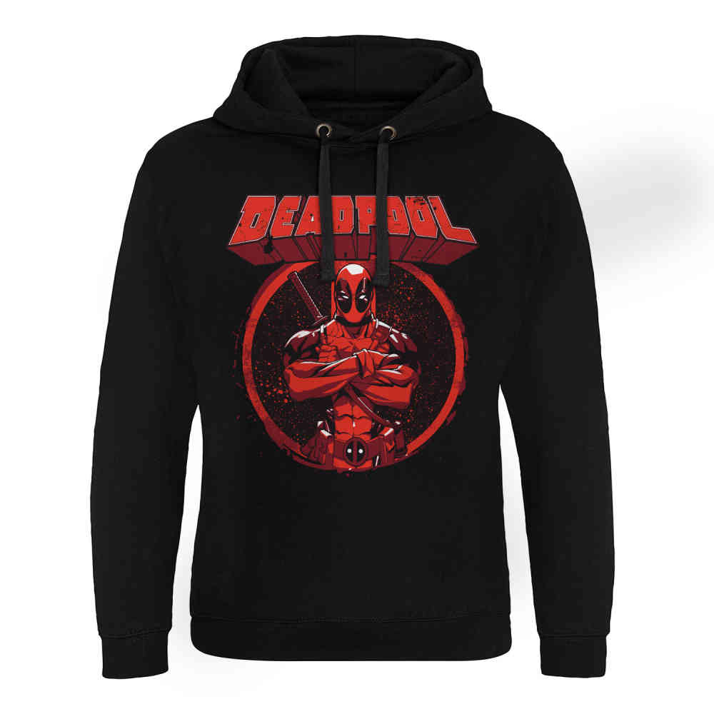 Marvel Marvel Deadpool Hoodie Pose Black | Attitude Europe Deadpool hoodie | Etsy